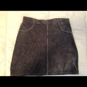 Grey corduroy skirt